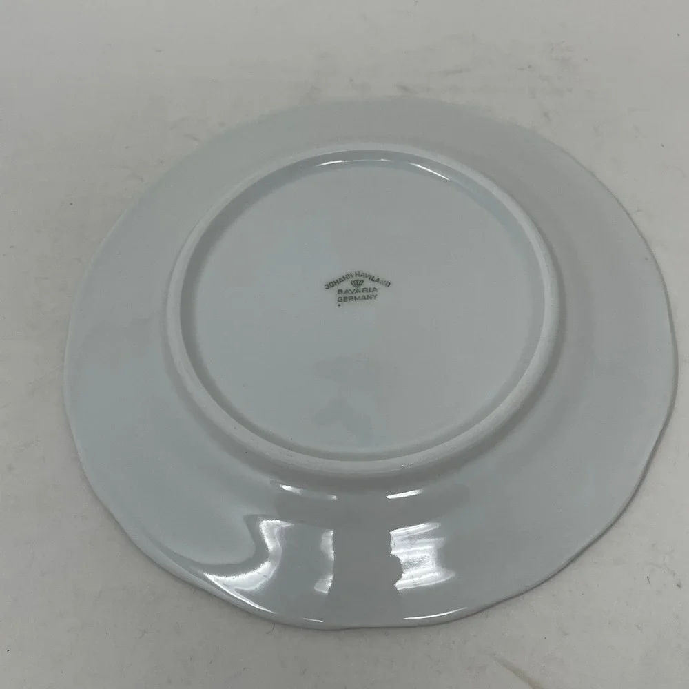 Johann Haviland Blue Garland Bread Butter Plate 6 inch Bavaria Germany Platinum